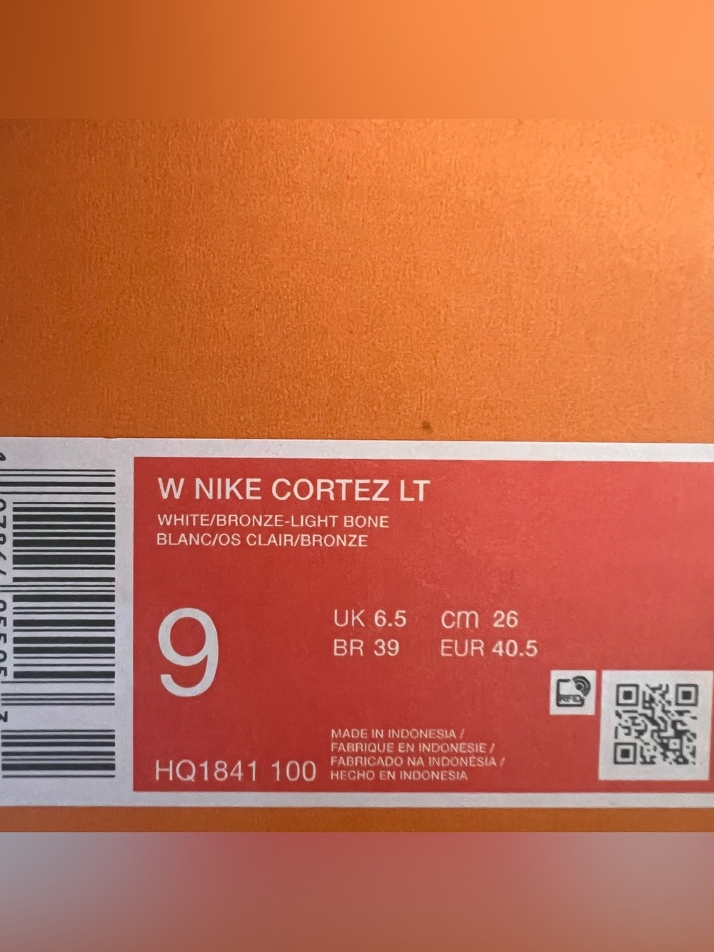✔️New✔️ NIKE Cortez Leather 'White Bronze Perforated Swoosh' - Picture 10 of 10